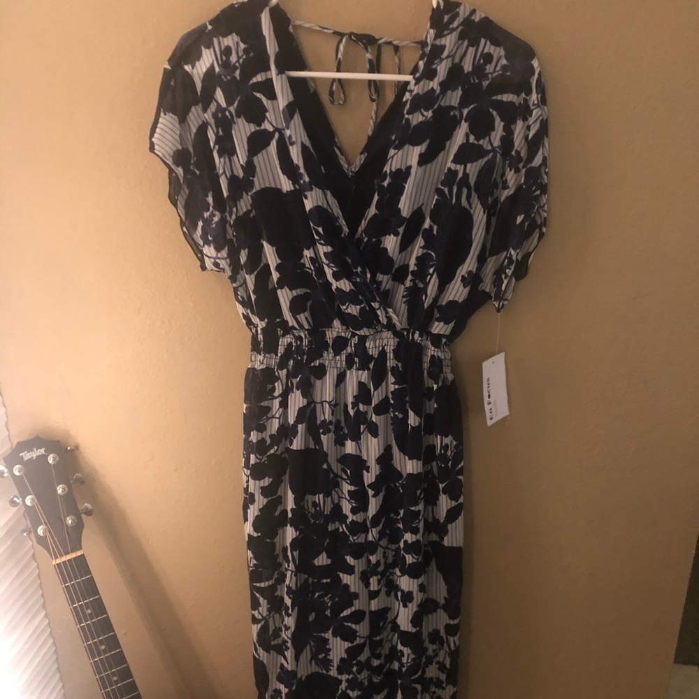 Blue Floral Jumpsuit